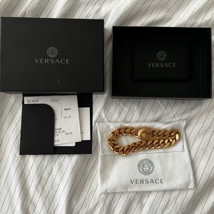 Versace Medusa Cuban Link Bracelet